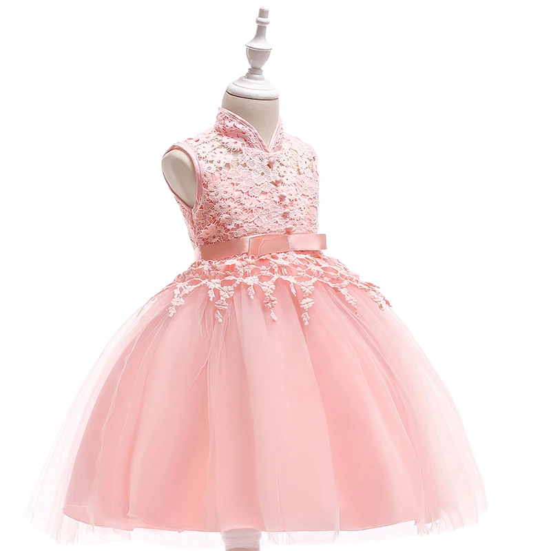 Розничная ; кружевное платье Ципао с цветочным узором; детское торжественное вечернее платье для девочек с бантом; Элегантное свадебное платье с кисточками для девочек; L5021