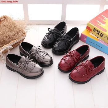 

Hot New Spring Summer Girls Shoes Soft PU Leather Casual Flats For Kids Soft Children Sneakers Candy Colors