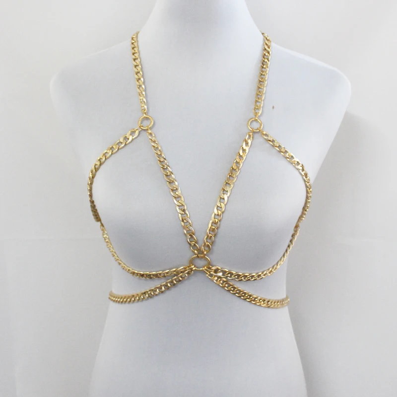 New arrive gold bra necklace Boho Fashion Body Necklace Chain Statement Necklace Pendant Maxi
