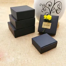 100X25 размеров Черная Подарочная коробка натуральная упаковка сделанного вручную мыла вечерние подарочные коробки крафт-бумаги Заказная черная упаковочная коробка 10/10