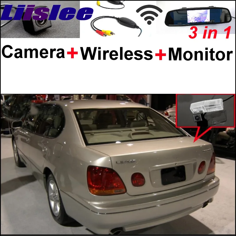 

3in1 Special Rear View Camera + Wireless Receiver + Mirror Monitor DIY Back Up Parking System For Lexus GS300 GS400 GS430 Aristo