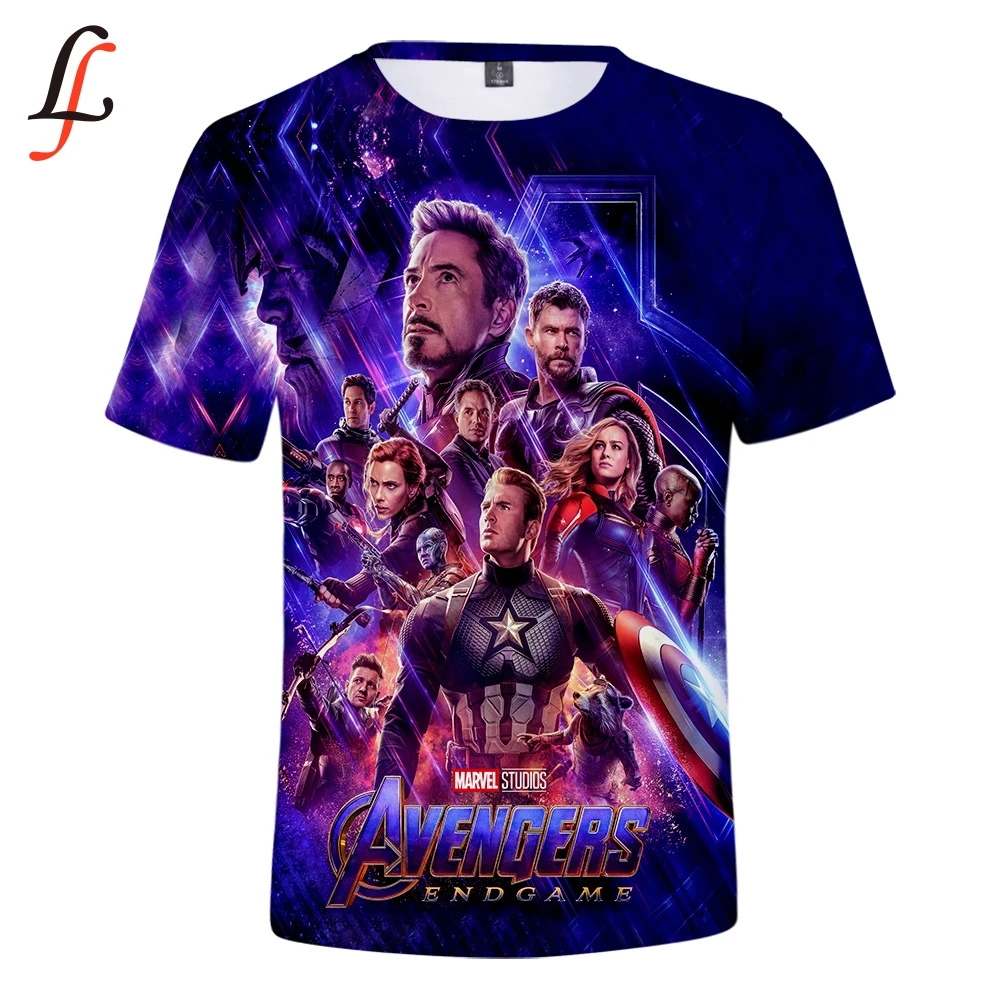 Мужская/женская футболка с 3D принтом Marvel Endgame коротким рукавом в стиле Харадзюку