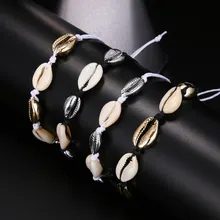 Boho Sea Shell ножные браслеты на босую ногу для женщин Seashell цепочка на лодыжку браслет на ногу серебро золото оболочки пляж лодыжки ювелирные изделия в стиле "Бохо"