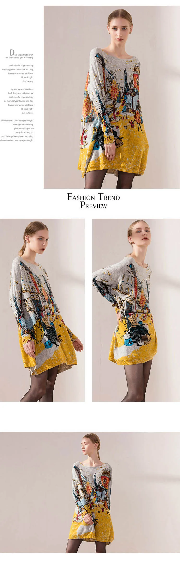 Autumn and winter models long-sleeved bat sleeves ladies single-piece pullover autumn and winter models women's sweaters (6)