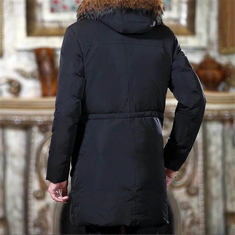 Мужская зимняя куртка 2019 гусиный мужской пуховик длинный дизайн ультра плюс