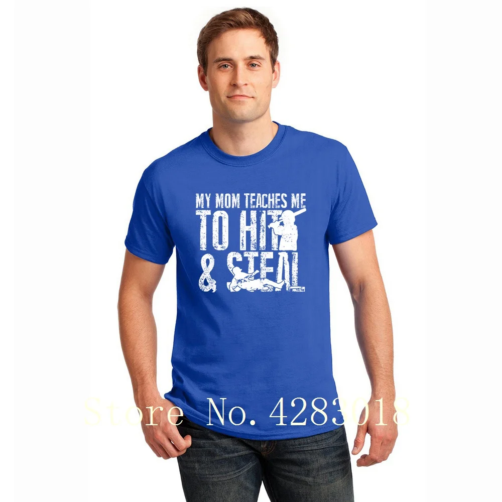 Baseball My Mom Teaches Me To Hit And Steal T Shirt O Neck Letter Men s T Shirt Sunlight Homme Plus Size 3xl Awesome Top Tee Baseball My Mom Teaches Me To Hit And Steal T Shirt O Neck Letter Men s T Shirt Sunlight Homme Plus Size 3xl Awesome Top Tee