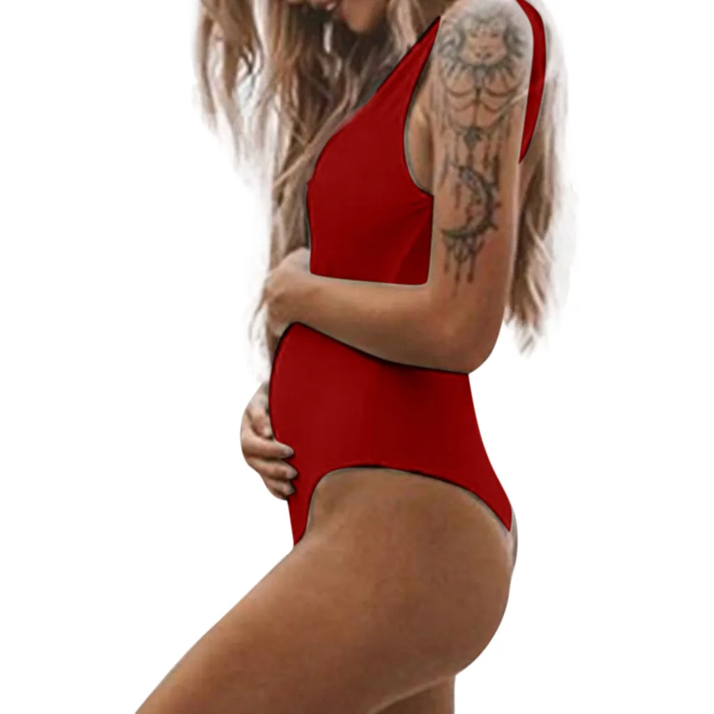 Профессиональный женский сплошной цвет цельный сексуальный купальник для беременных платье с круглым вырезом купальник Costumi Da Bagno Donna Premaman# LR3