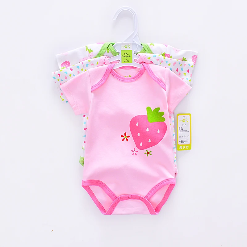 Комбинезоны для новорожденных х/б 3 шт./лот|baby bodysuits|newborn baby bodysuitbaby cotton bodysuits |