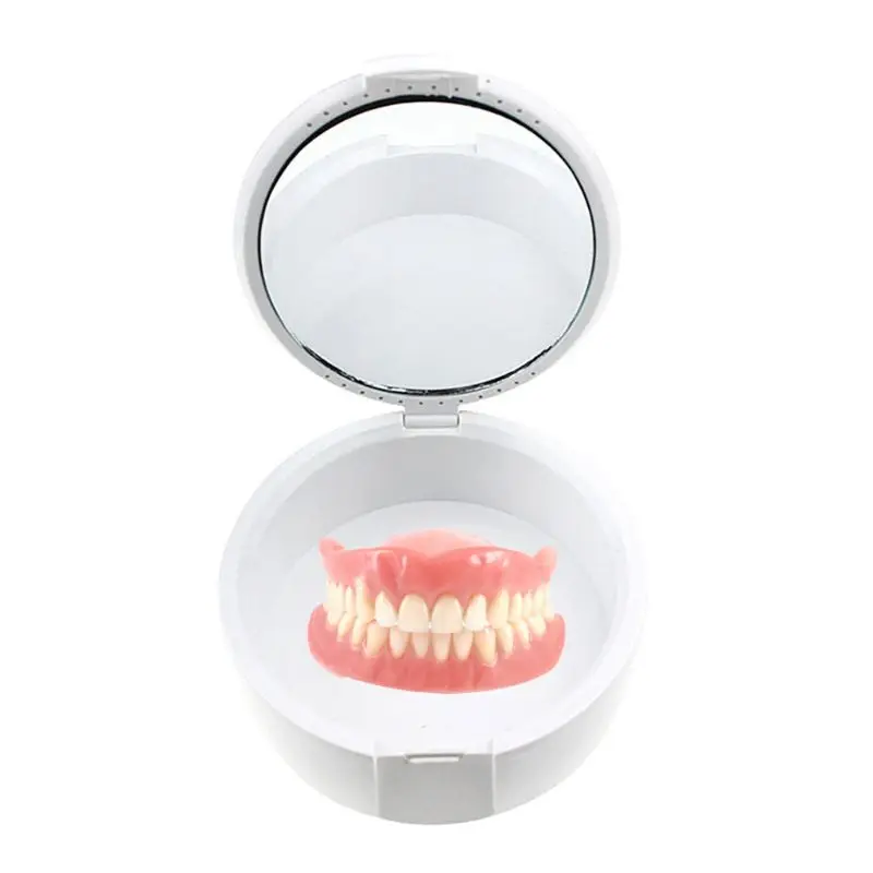 Зубной Протез Ложные зубы коробка стоматологический ортодонтический фиксатор чехол для хранения Mouthguard контейнер с зеркалом