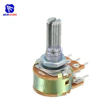 WH148 B10K потенциометр резистор 10K Ом 6 контактов 6 мм диаметр. Вал вращающийся, линейный подшипник с коническим потенциометр для Arduino