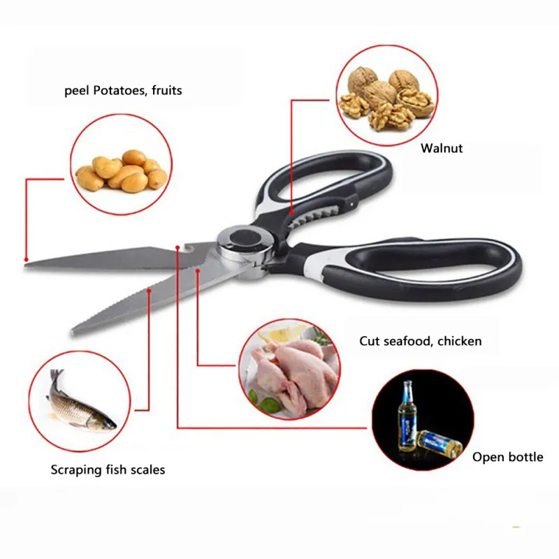 Food Scissors Shears Tools Kitchen Knives Stainless Steel
