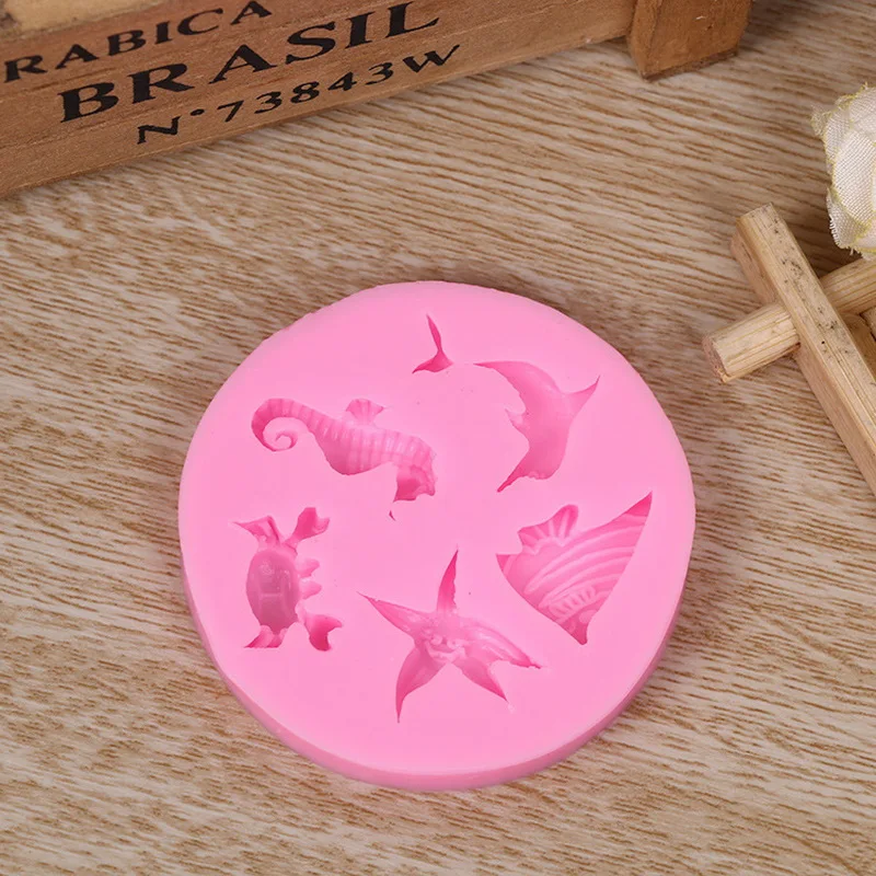 

Cupcake Silicone Mold Ocean Crab Starfish Soap Chocolate Cookie Fondant Cake Decorating Tools Baking Kitchen Accessories XQ18
