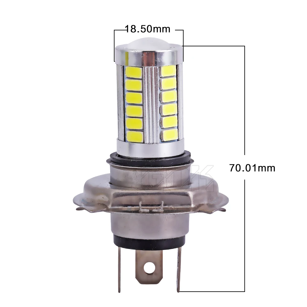 1 шт. автомобильная светодиодная противотуманная фара H4 33smd 5730 светодиодный чип 30 Вт автомобильный двигатель мотоцикла H7 h11 9006 h4 светодиодный головной светильник для вождения противотуманный светильник