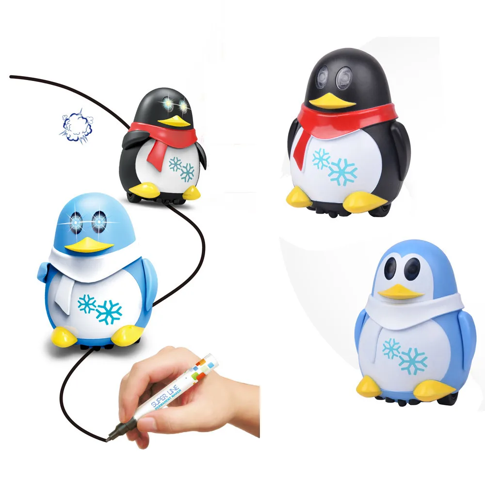 

Robot toy intelligent interactive toys Follow Any Drawn Line Magic Pen Inductive Robot Model Children Kids Toy Gift D301212
