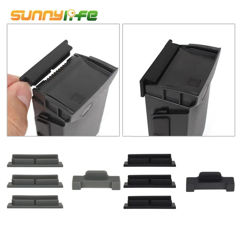 SUNNYLIFE 4 шт. силиконовый корпус дрона клемма аккумулятора защита порта крышка