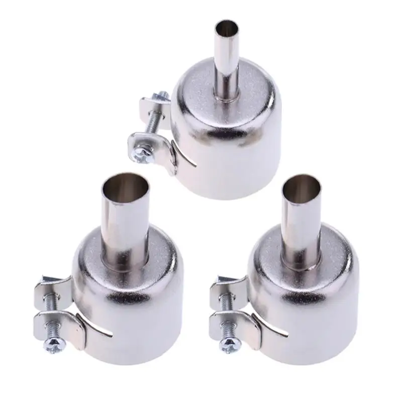 

3pcs Stainless Steel Hot Air Nozzles 5mm 8mm 10mm Hot Air Guns Nozzles for 858D 878D 898D Soldering Station Welding Nozzles