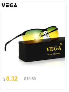 VEGA поляризованные солнцезащитные очки ночного видения для мужчин и женщин, лучшие очки для вождения в ночное время, прозрачные желтые линзы, антибликовые UV400 2081