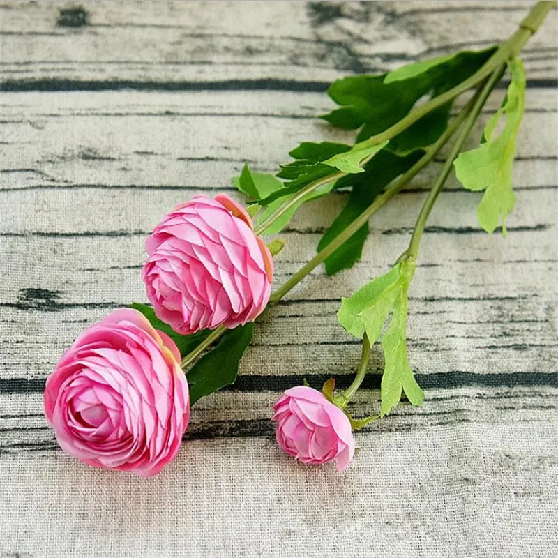 

NEW Single Stem Dew Lotus (3 heads/piece) Simulation Peony for Wedding Home Showcase Decorative Artificial Flowers
