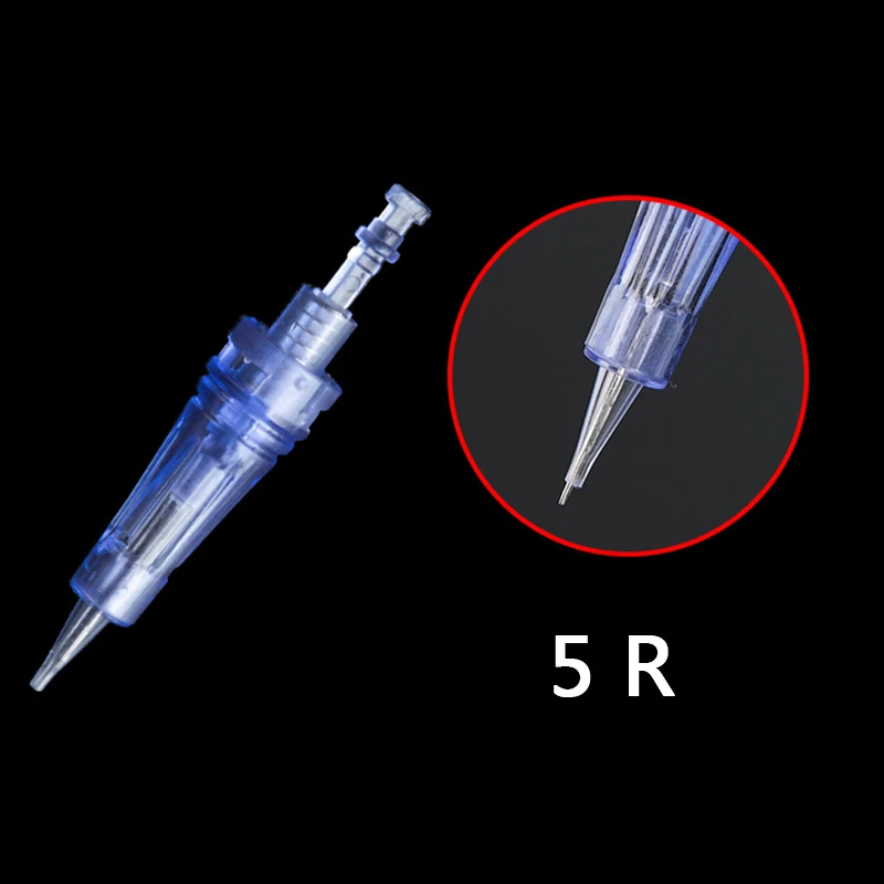 Новая 50 шт. электрическая машинка для татуировок макияжный картридж нано микронеэдлы отбеливающая омоложение кожи Поворотная игла аксессуары для питания головы - Цвет: 5R