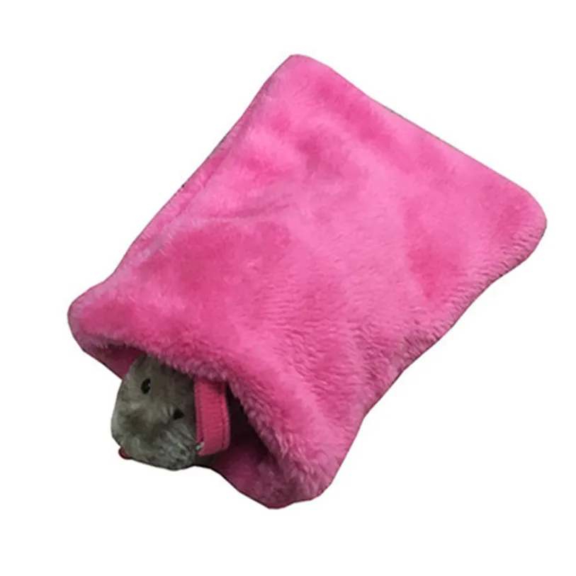 Cute Hanging Cage Bed For Hamster Ferret Rabbit Animals Small Velvet Soft Sponge Hammock Sleep Nest House #F#40NV14 (6)