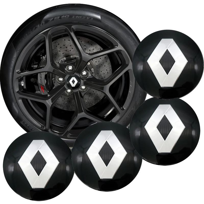 

4Pcs Car 56mm sticker Wheel Center Hub Caps Decals For Renault duster megane 2 megane 3 capture logan laguna 2 fluence kaptur