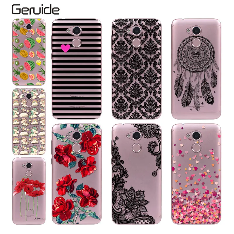 

Geruide for Huawei Honor 6A 5.0" Case, Silicon Painting Clear Soft TPU Back Cover for Huawei honor 6a Phone Protect Case shell
