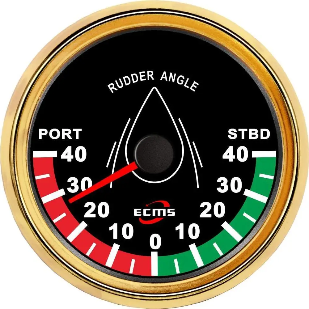 Судовая лодка яхты руль индикатор угла с датчиком 0-190 Ом 85 мм 3,35 дюйма 9-32 В 316L Безель - Цвет: Golden bezel with bl