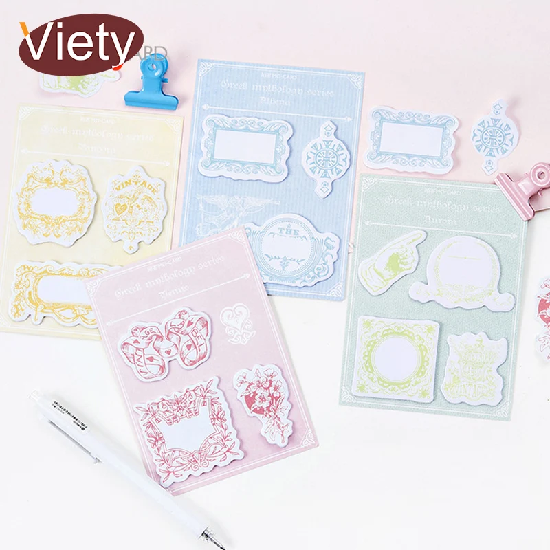 Memo Pads Sticky Notes Vintage Paper Notepad Stickers Office School Stationery