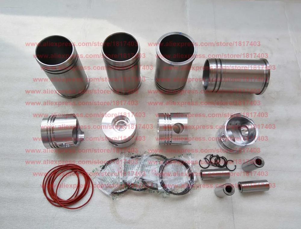 Piston + Cylinder sleeve (Cylinder liner) + Piston ring + Piston pin