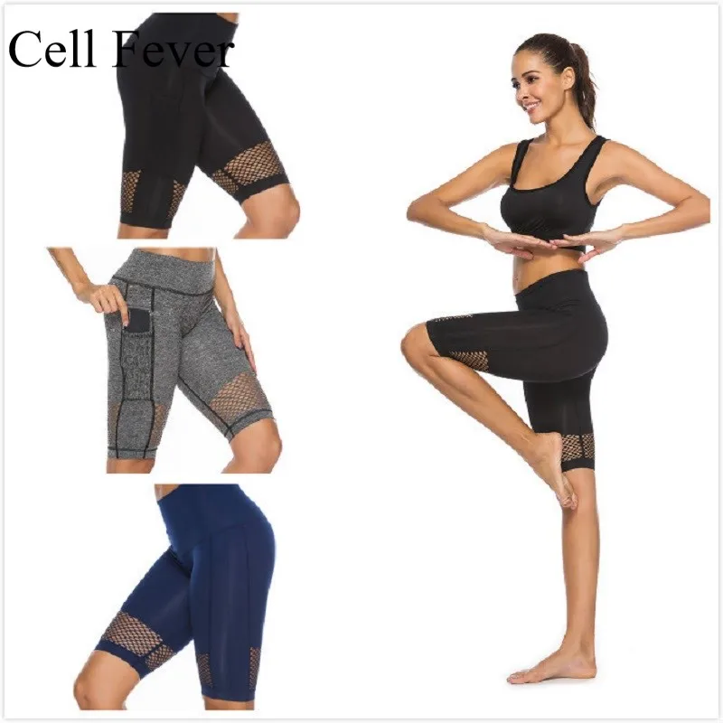 Women's Sports Shorts 5&quot High Waist Tummy Control Yoga Short Workout Running Athletic Gym Compression Side Pockets | Спорт и