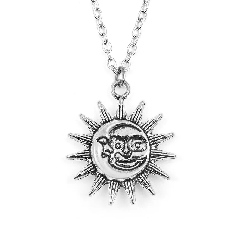 Милый маленький медальон в форме солнца ожерелье для женщин золотого цвета ожерелье цепь ожерелье-чокер в богемном стиле воротник ювелирные изделия для девочек подарок на день рождения