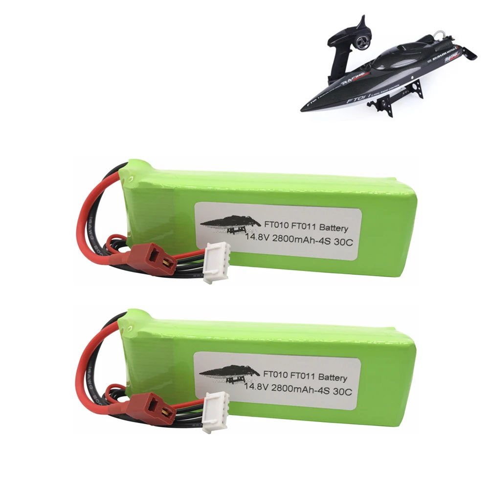 2 шт 2800mah 14,8 V батарея RC 4S Lipo батарея 14,8 V 30C 803496-4s для FT010 FT011 RC лодка RC вертолет самолеты автомобиль Квадрокоптер