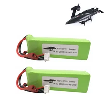 2 шт 2800mah 14,8 V батарея RC 4S Lipo батарея 14,8 V 30C 803496-4s для FT010 FT011 RC лодка RC вертолет самолеты автомобиль Квадрокоптер