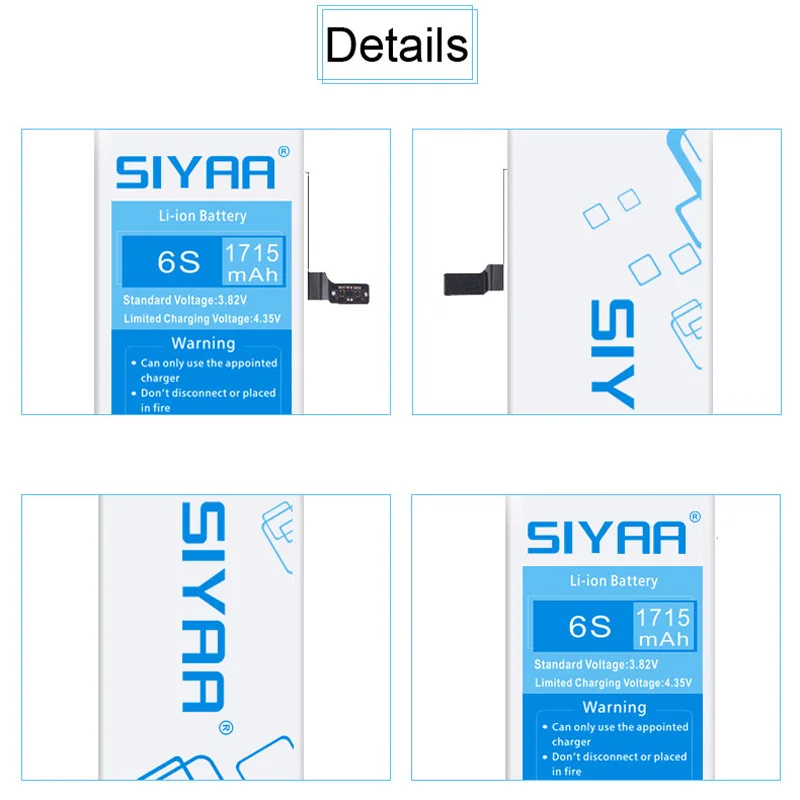 Оригинальный аккумулятор SIYAA для iPhone 6 S 6GS сменные батареи литий полимерные