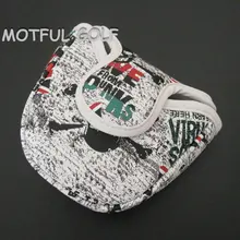 Полукруг Гольф чехол для короткой клюшки, Suntex's DIY головка крышки PU Кожаные чехлы автомобильные подушки с принтом флага Великобритании "Юнион Джек Череп чехол с принтом полукруглые разноцветные плоские с