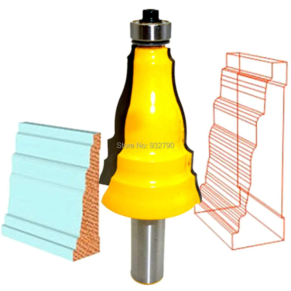 1/2" Architecture Base Window Door Casing Molding Router Bit Complex