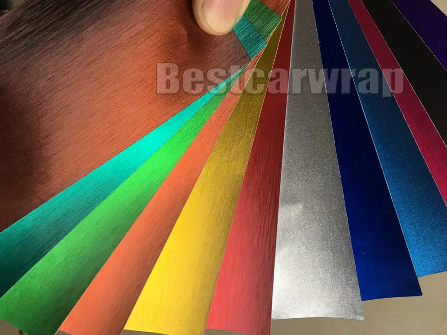 

12 Color Chrome Brushed Matt Vinyl For Car Wrap Covering styling With air bubble free PROTWRAPS Size 1.52x20m/Roll 5x67ft Roll
