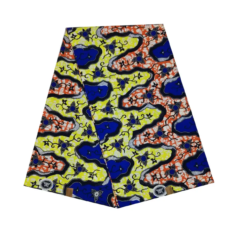 

2019 best quality veritable dutch Printed in fabric African wax block 100% cotton 6yards nice design for african woman V-L 552