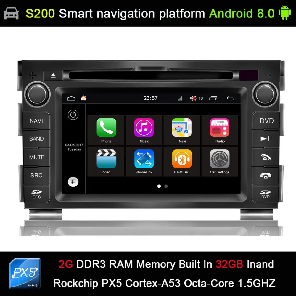

Android 8.0 system PX5 Octa 8-Core CPU 2G Ram 32GB Rom Car DVD Radio GPS Navigation for Kia Ceed 2010-2012