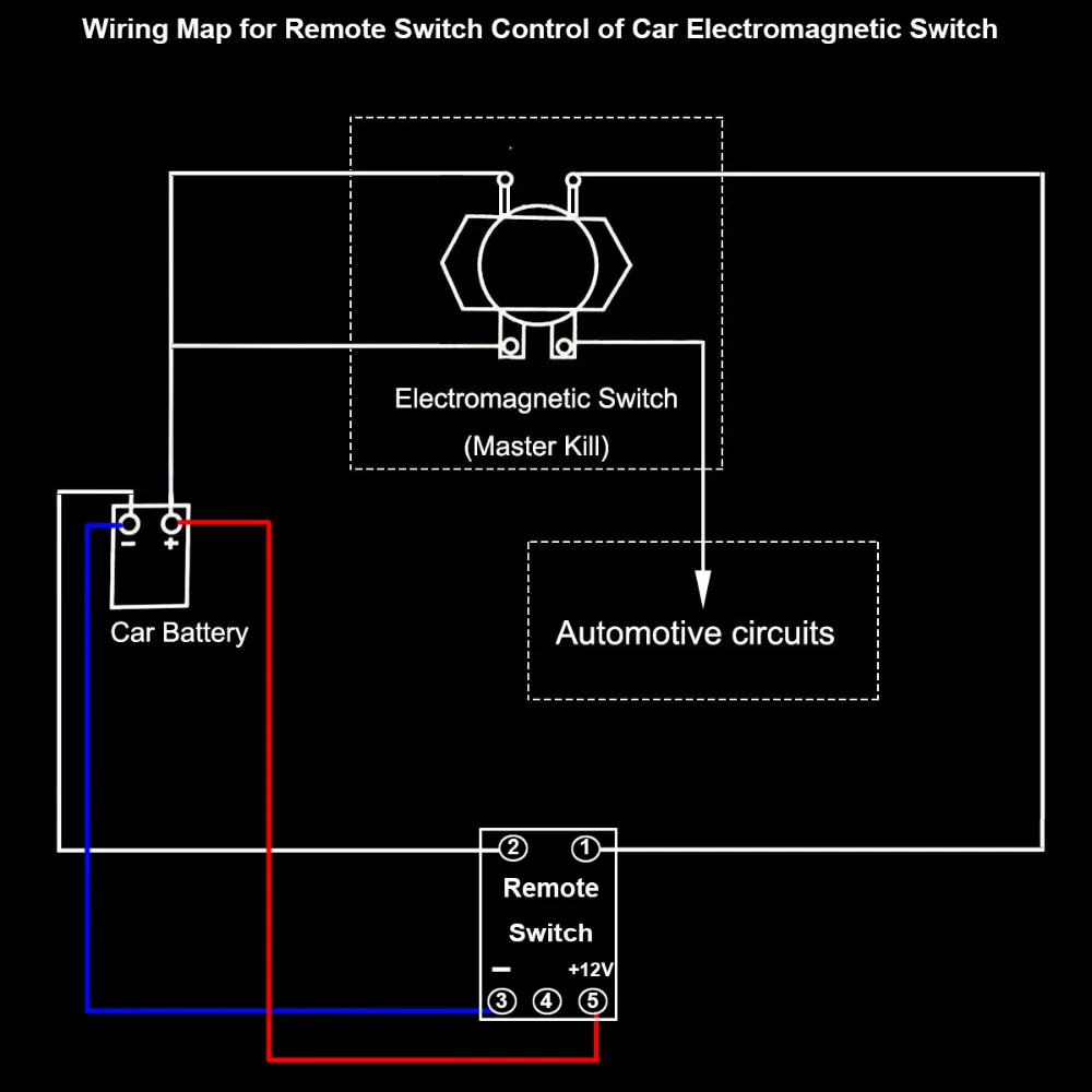 DC 12 В автомобильный батарейный выключатель, дистанционный комплект, терминал, мастер, реле с фиксацией, электромагнитный клапан