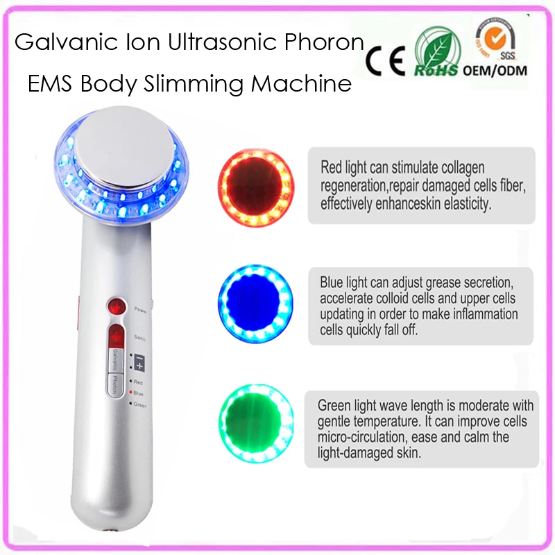 Galvanic Ultrasound Photon Therapy Skin Pore Wrinkle Cleaning EMS Fat Burning Body Shaper