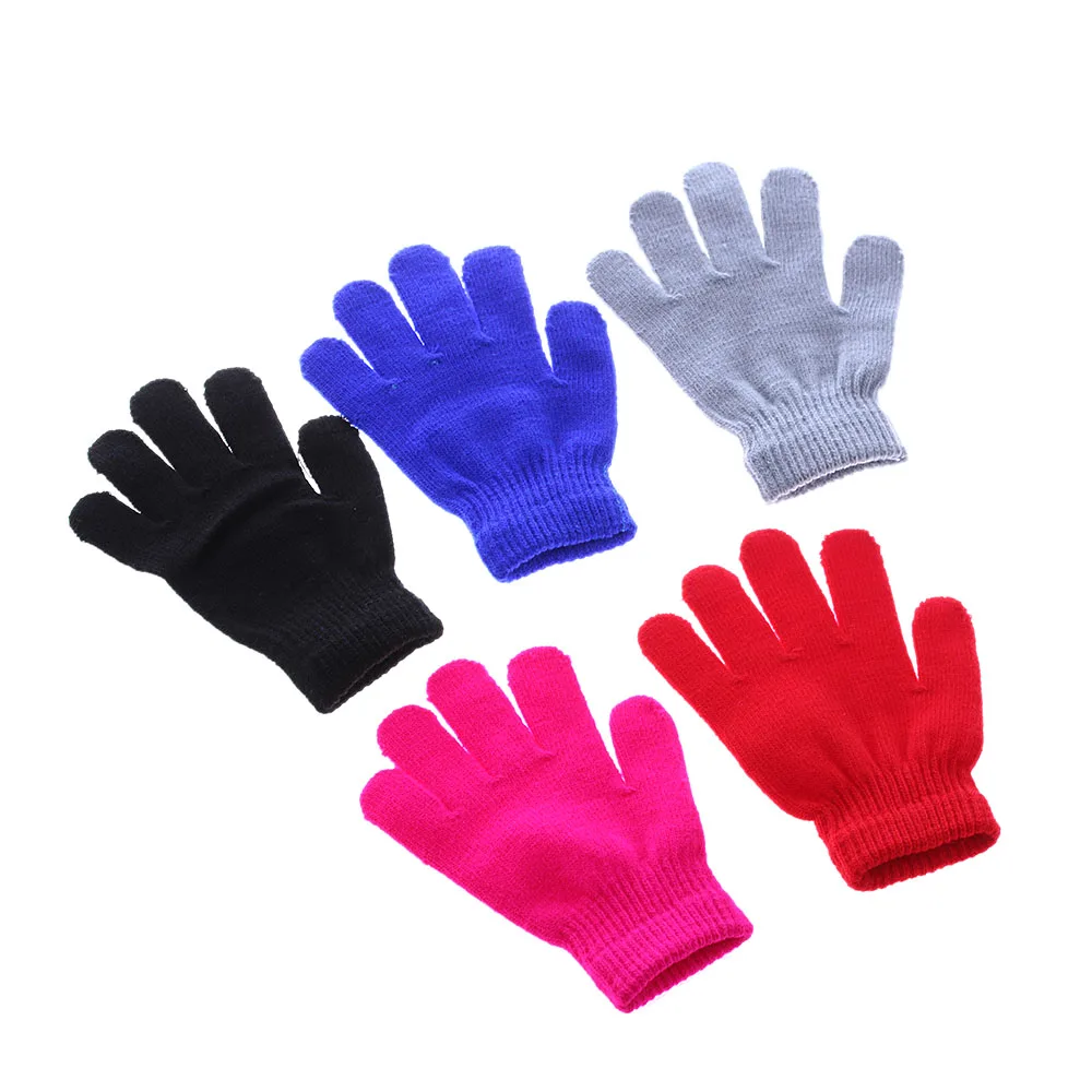 3 Pair Women Ladies Girls Warmed Magic Gloves Stretchable Black One Size Fit All