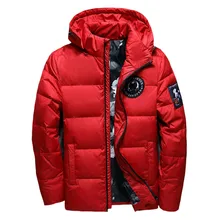 Качественный белый утиный толстый пуховик, Мужское пальто, зимние парки, Мужская теплая брендовая одежда, зимний пуховик, верхняя одежда