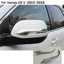 Car ABS chrome Body Back Rear View Rearview Side Mirror Strip Stick Trim 2pcs For Honda CRV CR-V 2015 2016