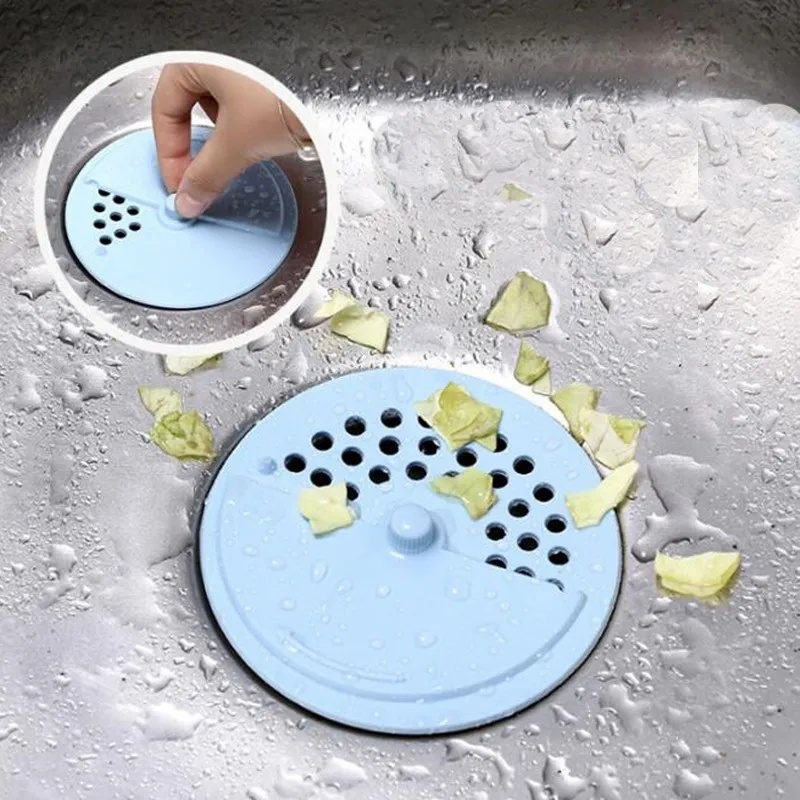 

New Rotatable Silicone Sink Drain Bathroom Filter Round Strainer&Colander Drenaje giratorio de fregadero de silicona