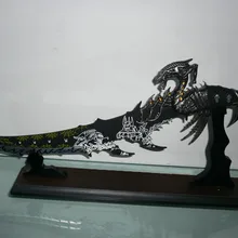 S0146 Огненный Дракон паутина смерть нож пламя меч цвет картины/подставка 25"