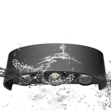 Настенный светильник в скандинавском стиле, светодиодный, алюминиевый, для улицы, для помещений, водонепроницаемый, Ip65, 85~ 265 В, вверх вниз, белый, черный, современный, для дома, ванной комнаты, уличный светильник