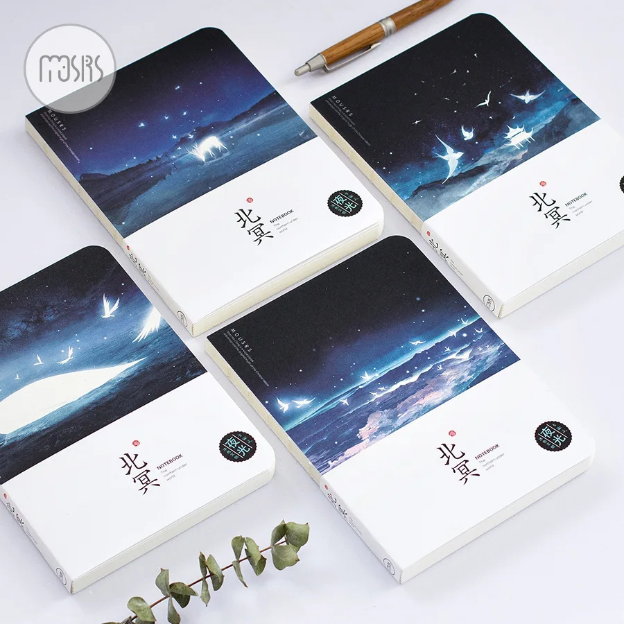 

A5 Creative luminous beautiful illustration original hand-painted notebook