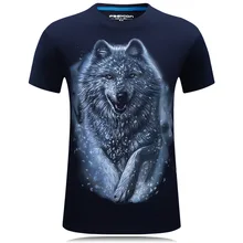 20 style S-6XL 3D T-shirt Mens Hot 2017 Summer Animal Snake Tiger Wolf Lion Printed T-shirts Men Cotton Casual Brand T shirt