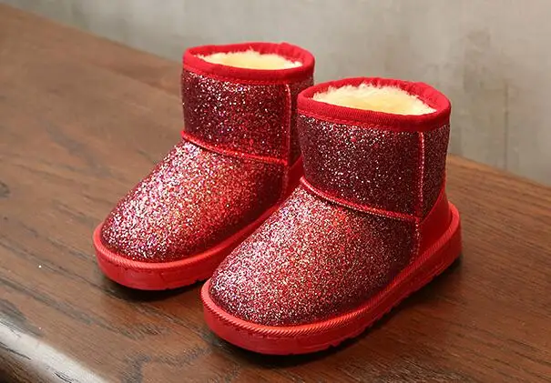 AI LIANG/шикарная зимняя обувь для девочек, плюшевые ботинки для маленьких мальчиков, Детские теплые зимние ботинки, детская обувь